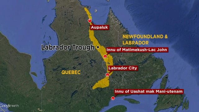 Quebce Labrador Map Quebec Innu say Newfoundland and Labrador, Quebec living in ‘bygone era ...