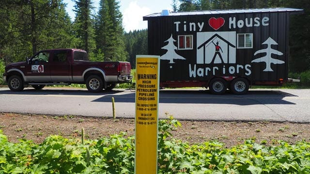 Some members of the anti-pipeline group TIny House Warriors were arrested Monday in B.C. (APTN file photo)