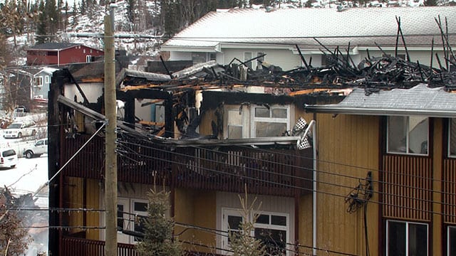 86 other people who were displaced by the Rockhill fire in Yellowknife. Photo: Charlotte Morritt Jacobs/APTN 