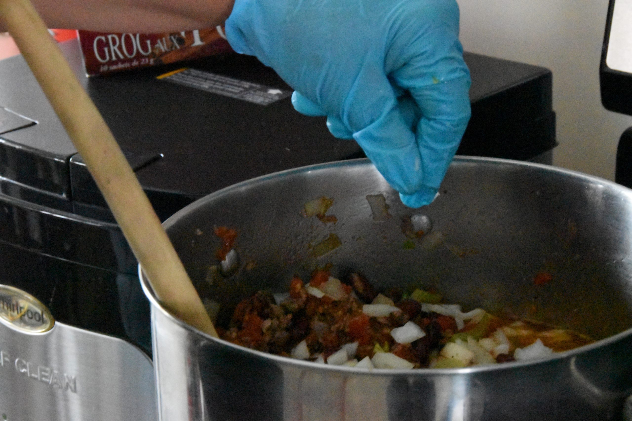 a pot of chili at the harm reduction project house