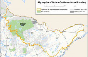 Algonquins of Ontario claim map. Click to enlarge.