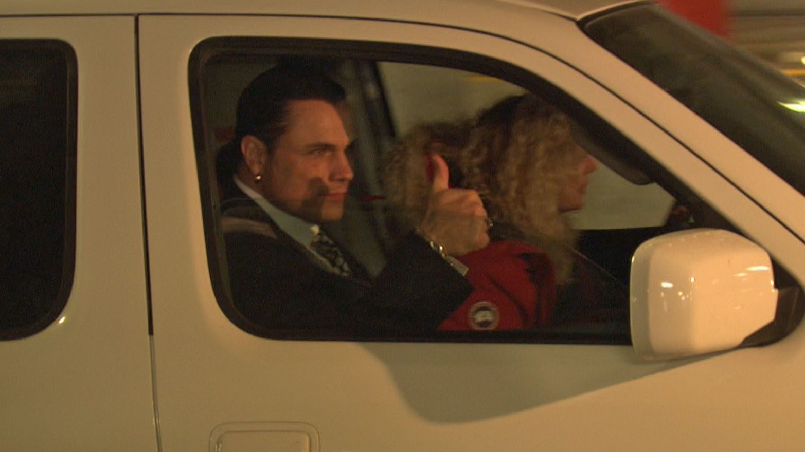 Suspended Senator Patrick Brazeau gives thumps up after trial Monday