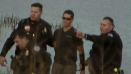 APTN video image of Kyle Thompson detained by Bureau of Indian Affairs agents.